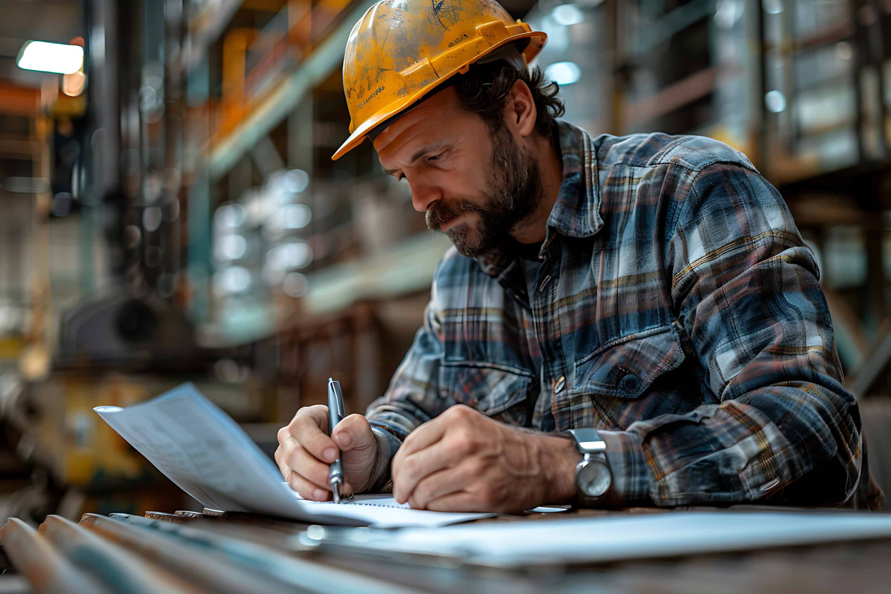 A man filling out his workers compensation claim